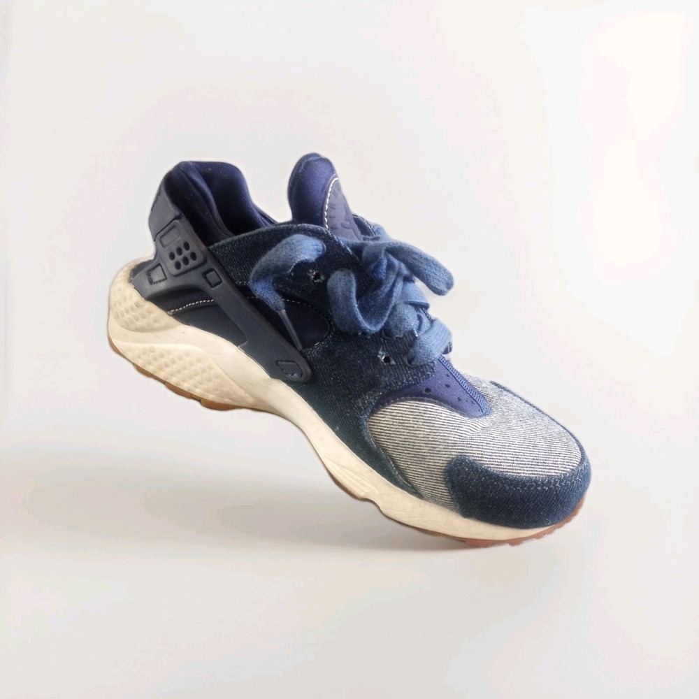 NIKE HUARACHE RUN SE Women's Blue Denim Athletic Shoes 859429-401 Size 7